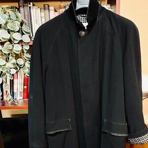 Versace Trench Coat Black Elegant, Versatile, Classic Sz EU 54/US 44